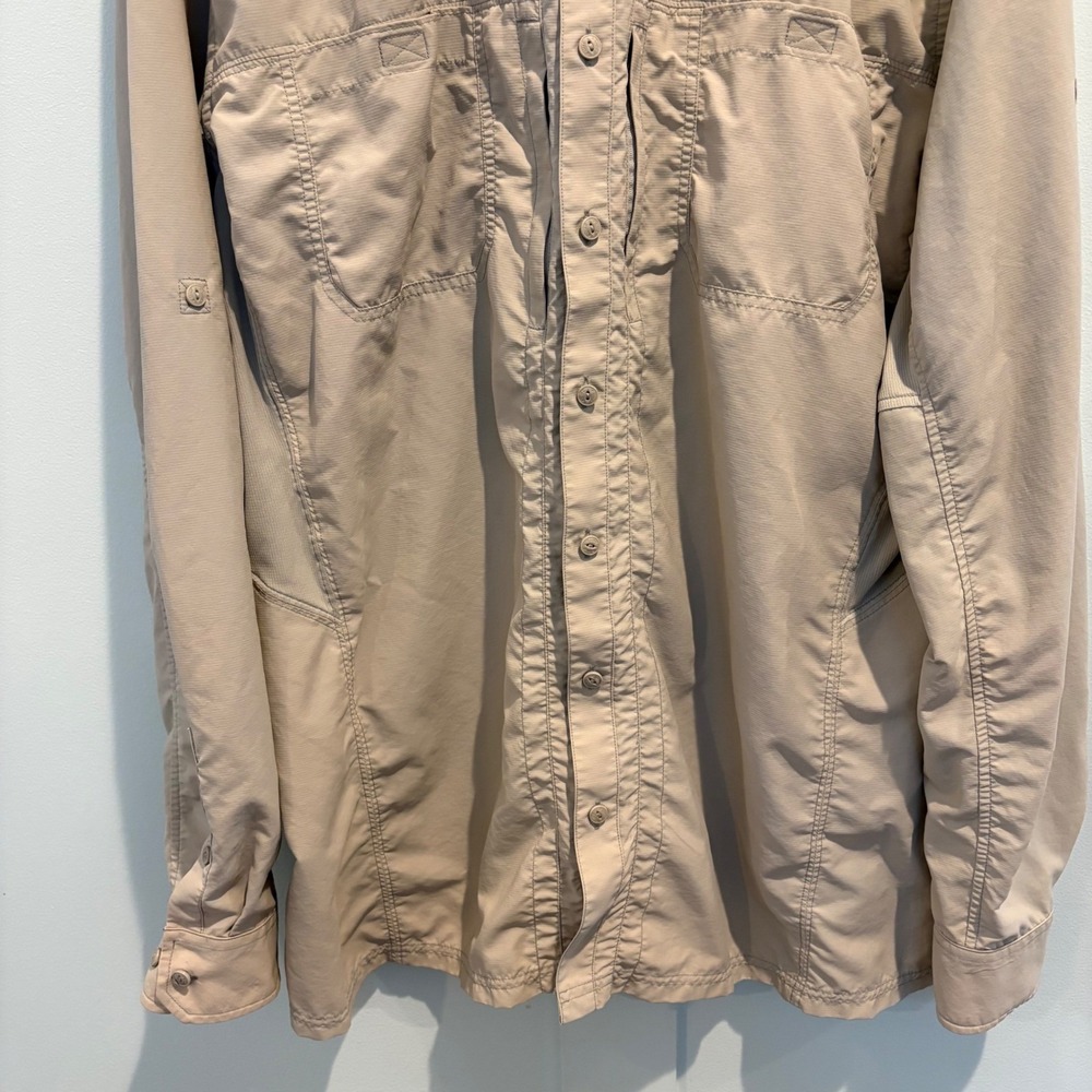 Kuhl Airspeed Men Large Tall Tan Vent Shirt Outdoor Hiking Fishing UPF - Picture 5 of 16